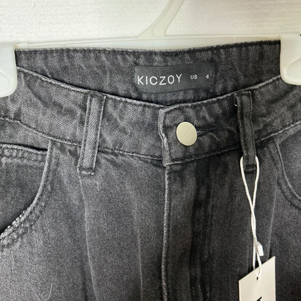 Wide Leg Cropped Jeans High Rise Black Minimalist Capsule‎ Modern Denim 4